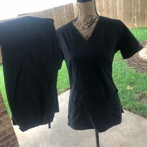 Black Cherokee Scrub Set Top and Pants